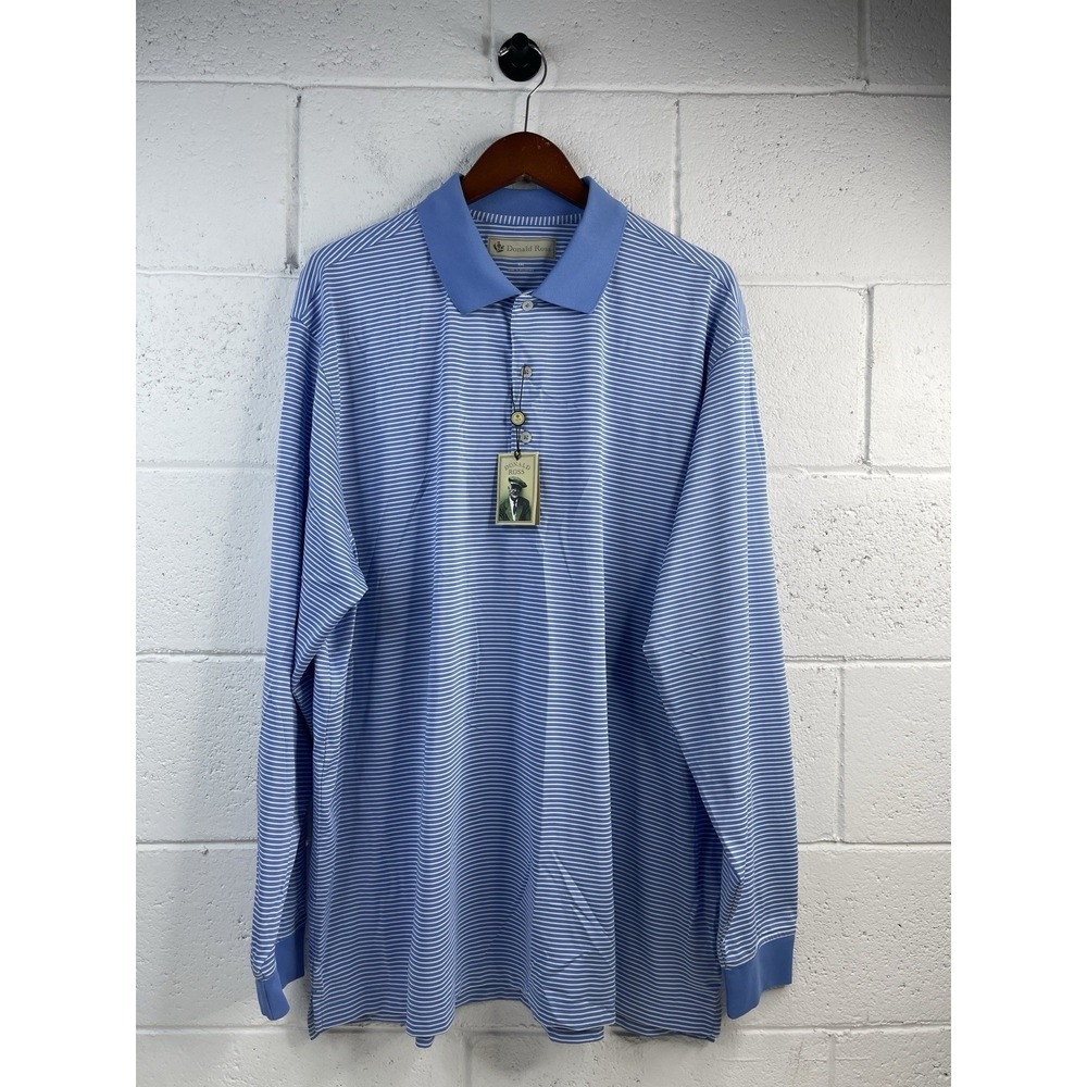 Donald Ross Sportswear Polo Golf Shirt Mens 2XL Long Sleeve Performance NWT